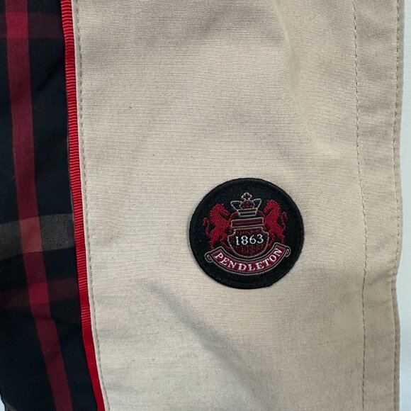 Pendleton Tan Trench Coat Plaid Lined XS - Picture 14 of 15